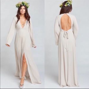 Show Me Your Mumu Venus Long-sleeve Backless Dress